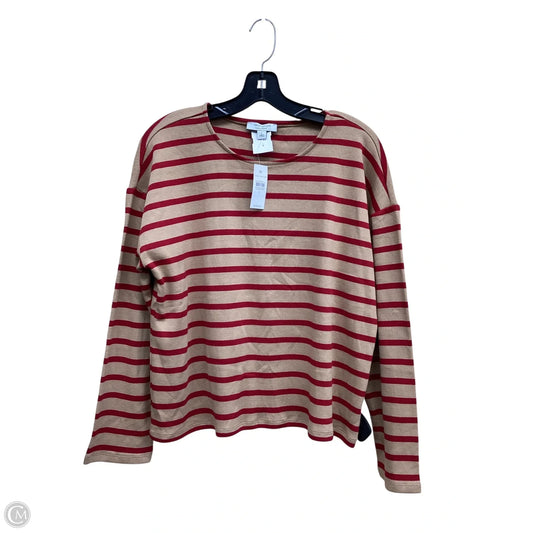 Top Long Sleeve By Ann Taylor In Striped Pattern, Size: L