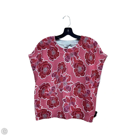 Top Short Sleeve By Loft In Pink, Size: M