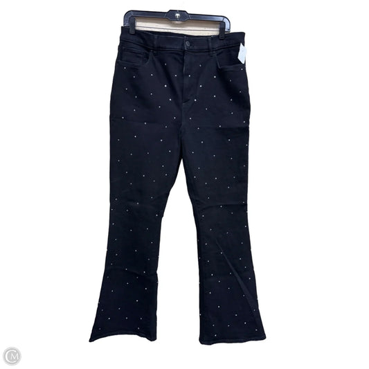 Pants Wide Leg By Ann Taylor In Black Denim, Size: 12