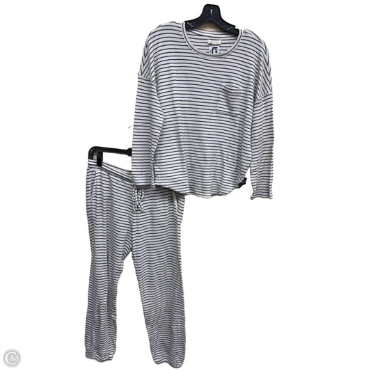 Pants Set 2pc By Madewell In Striped Pattern, Size: M