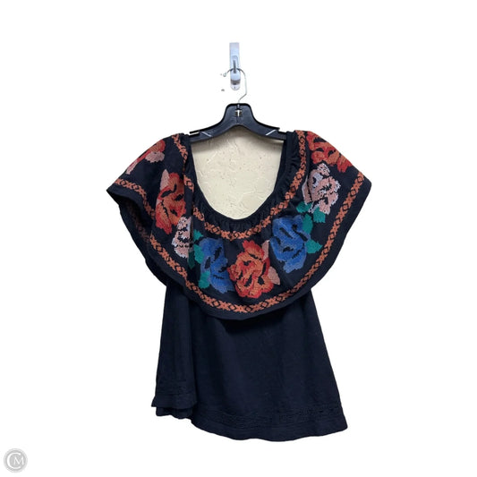 Top Short Sleeve By Free People In Black, Size: M