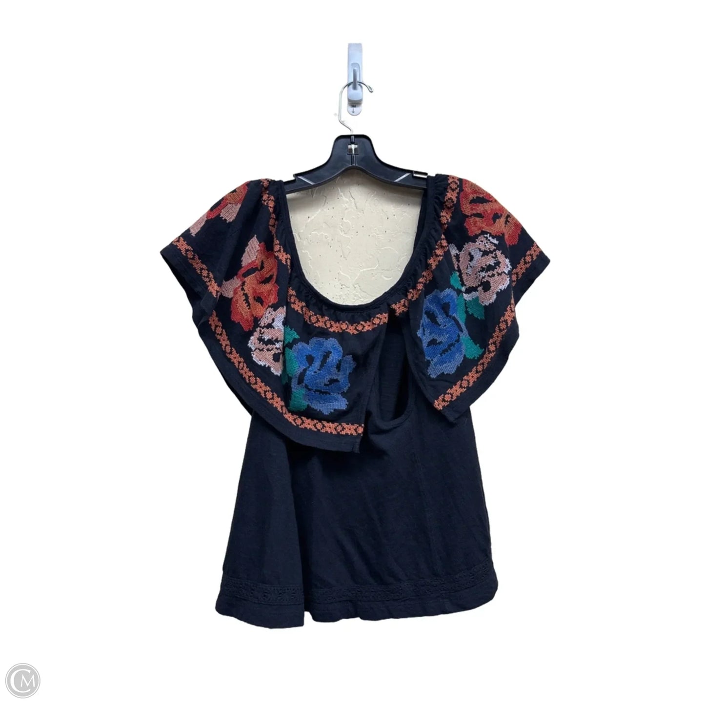 Top Short Sleeve By Free People In Black, Size: M