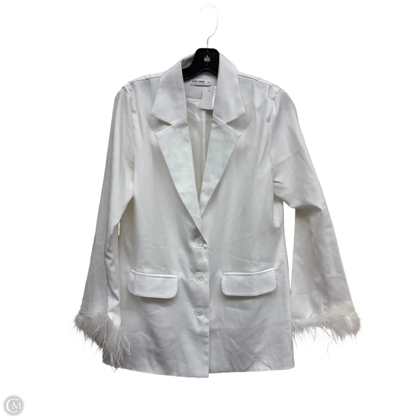 Blazer By Clothes Mentor In White, Size: S