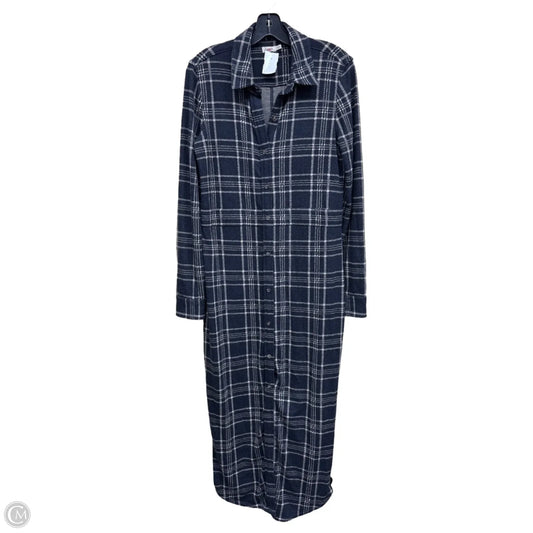 Dress Casual Maxi By Faherty In Plaid Pattern, Size: M