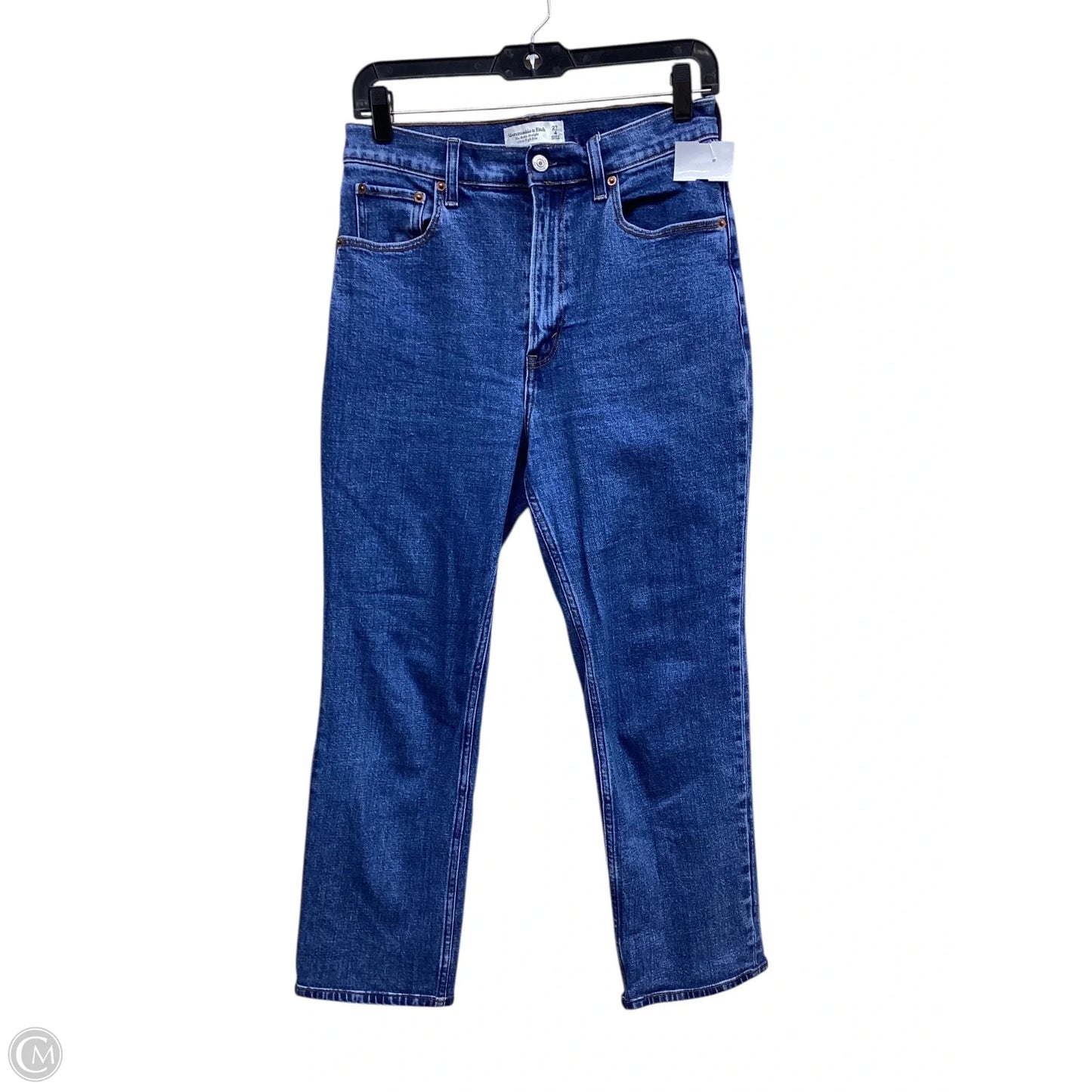 Jeans Cropped By Abercrombie And Fitch In Blue Denim, Size: 4