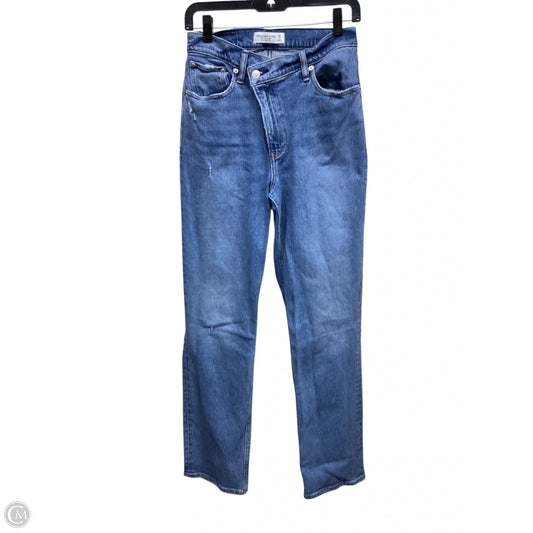 Jeans Straight By Abercrombie And Fitch In Blue Denim, Size: 4