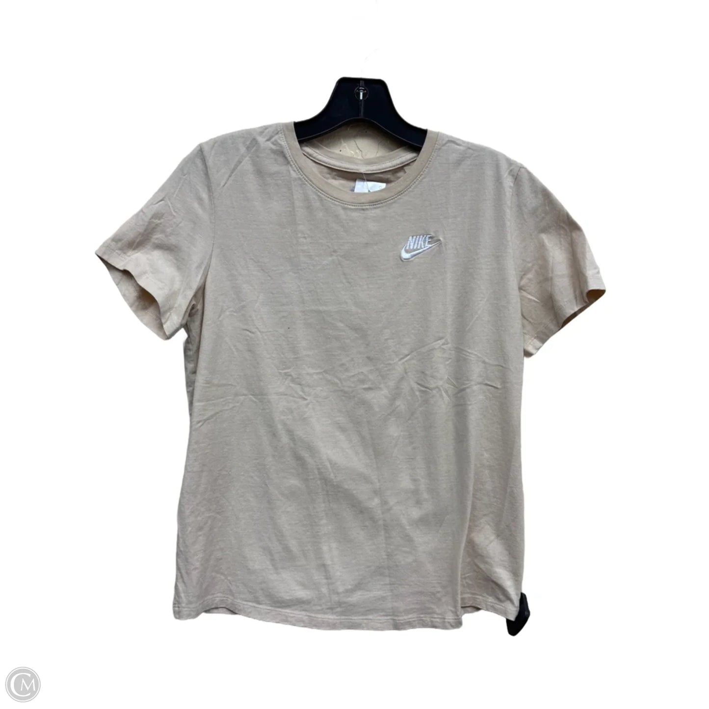 Top Short Sleeve By Nike In Tan, Size: S