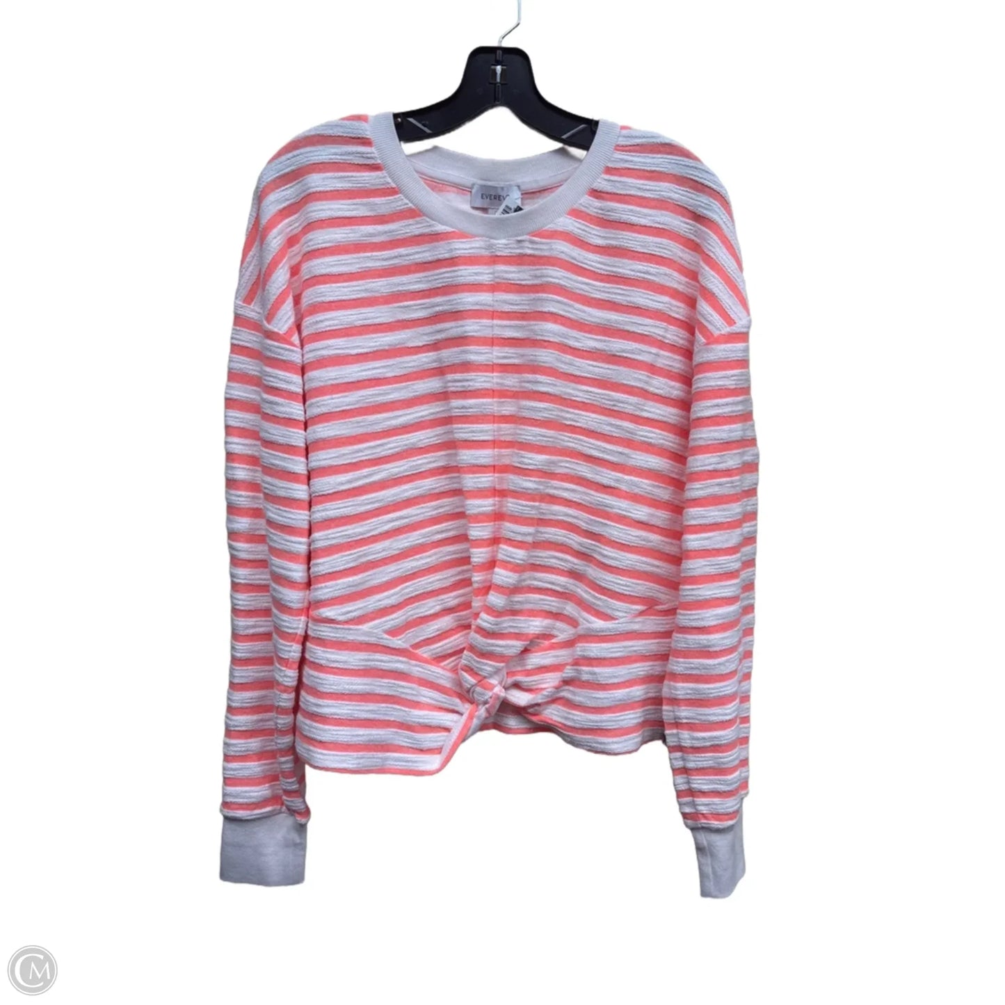 Top Long Sleeve By Evereve In Striped Pattern, Size: S