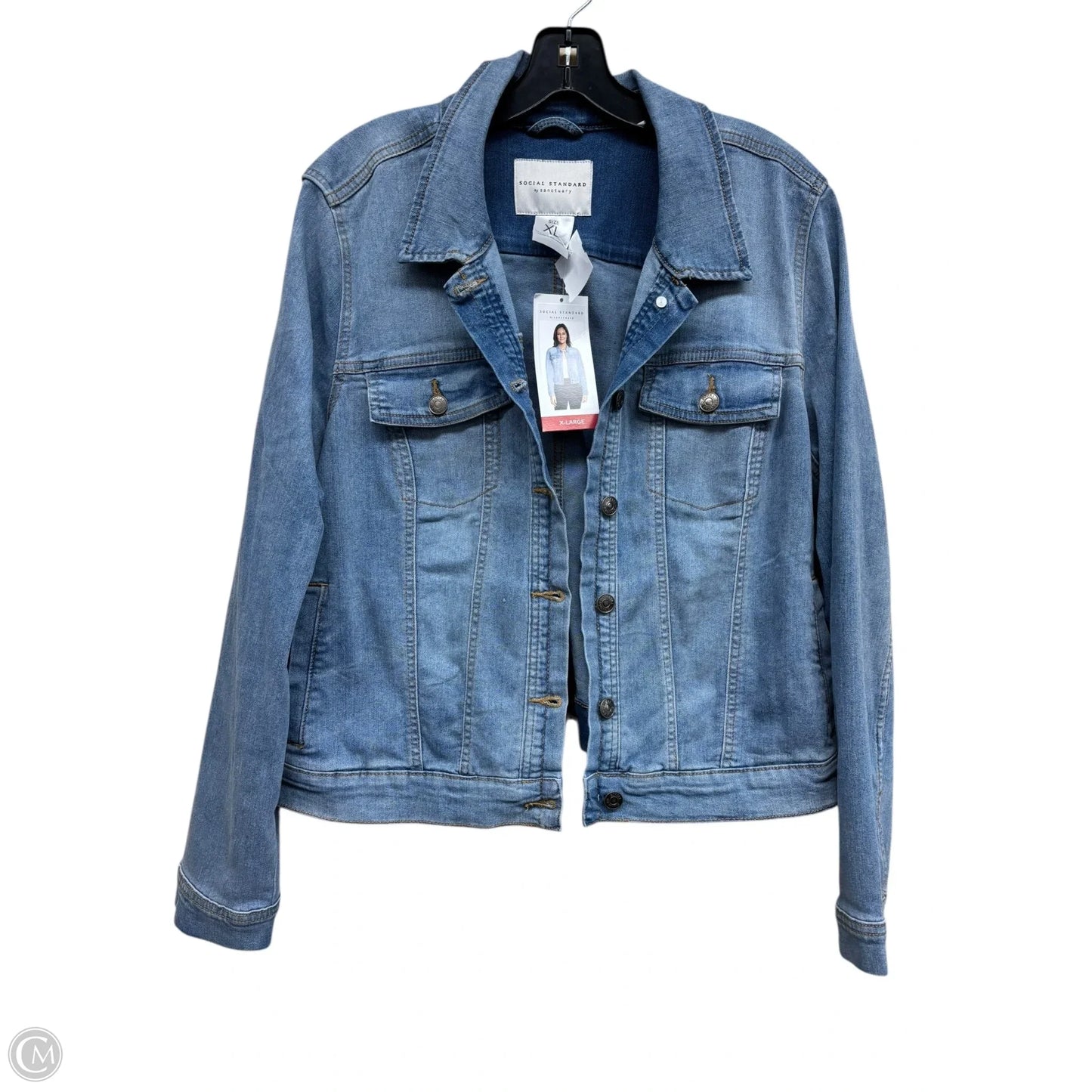 Jacket Denim By Social Standard By Sanctuary In Blue Denim, Size: Xl