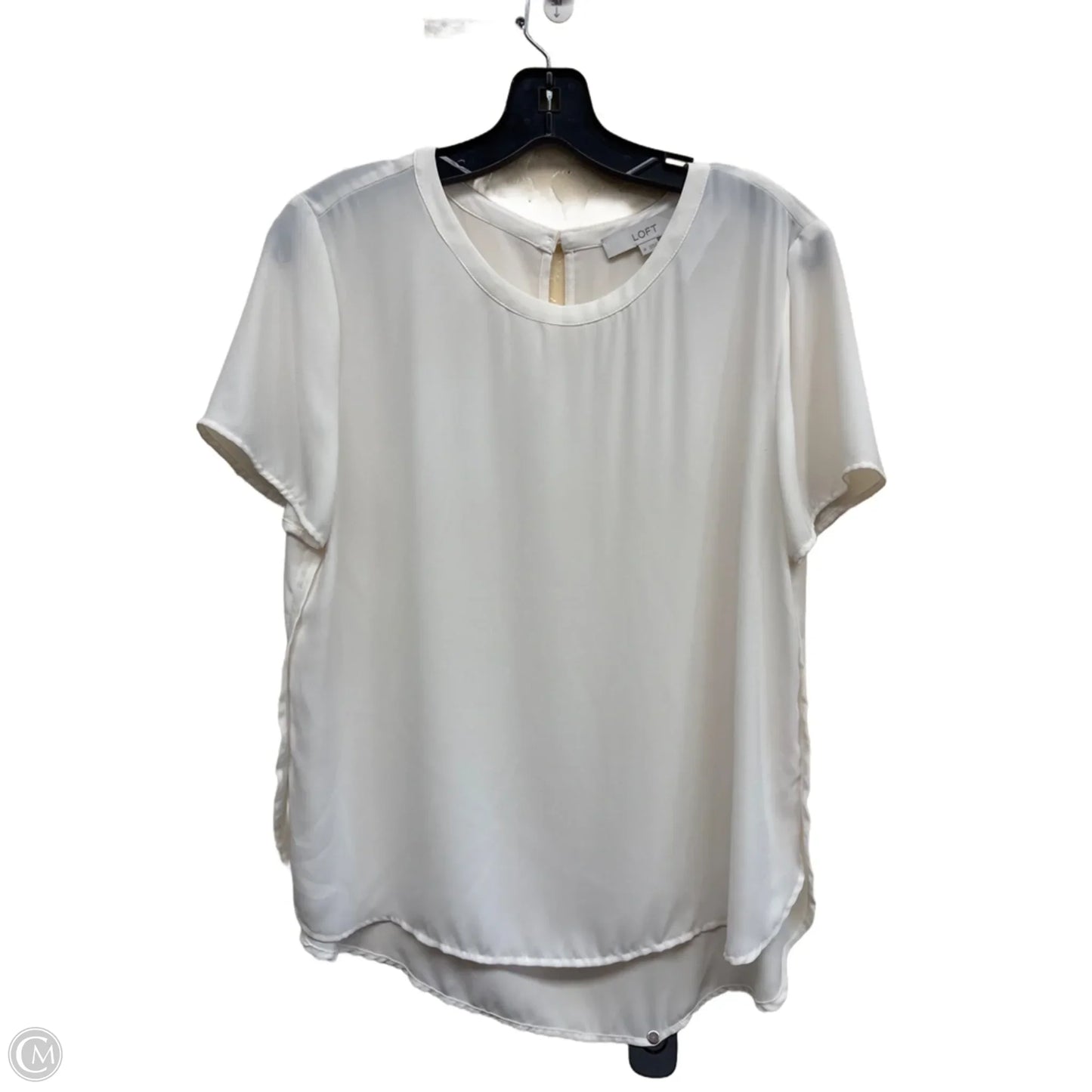 Top Short Sleeve By Loft In White, Size: M