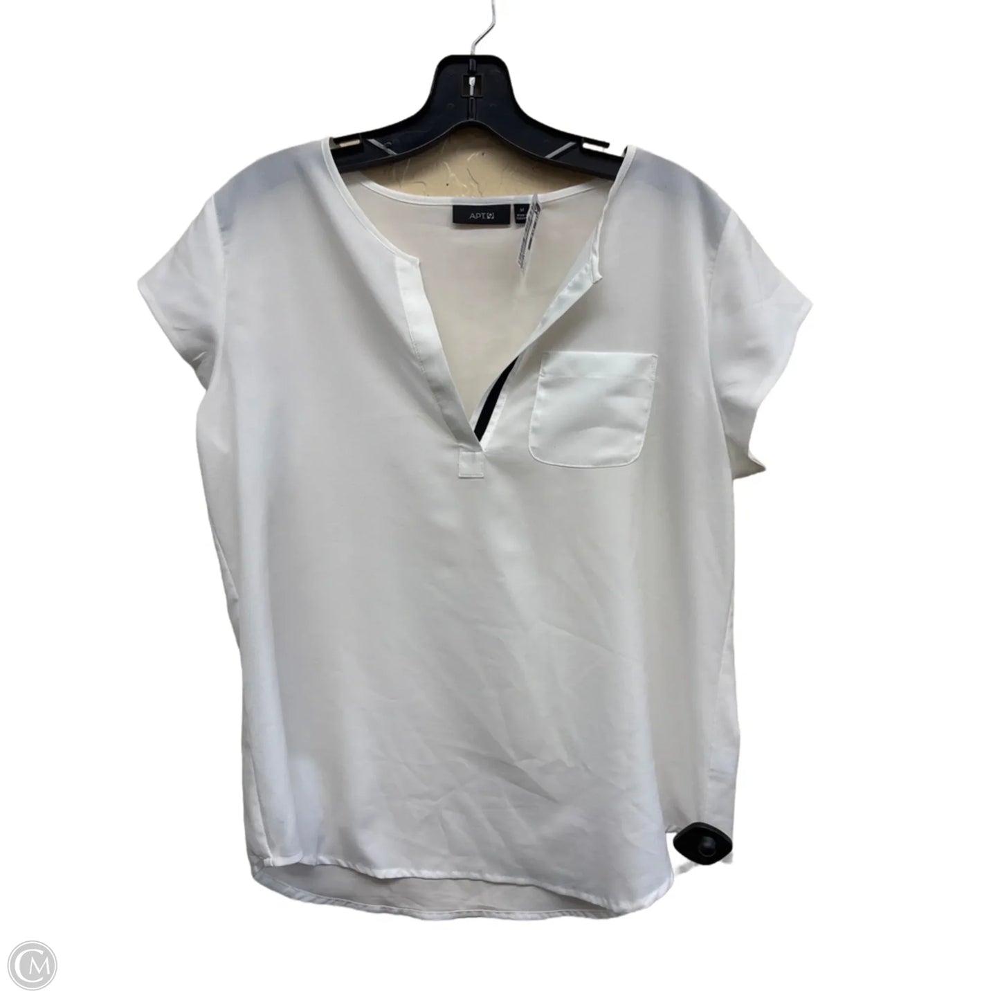 Top Short Sleeve By Apt 9 In White, Size: M