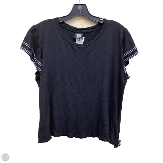 Top Short Sleeve By Bobeau In Black, Size: M