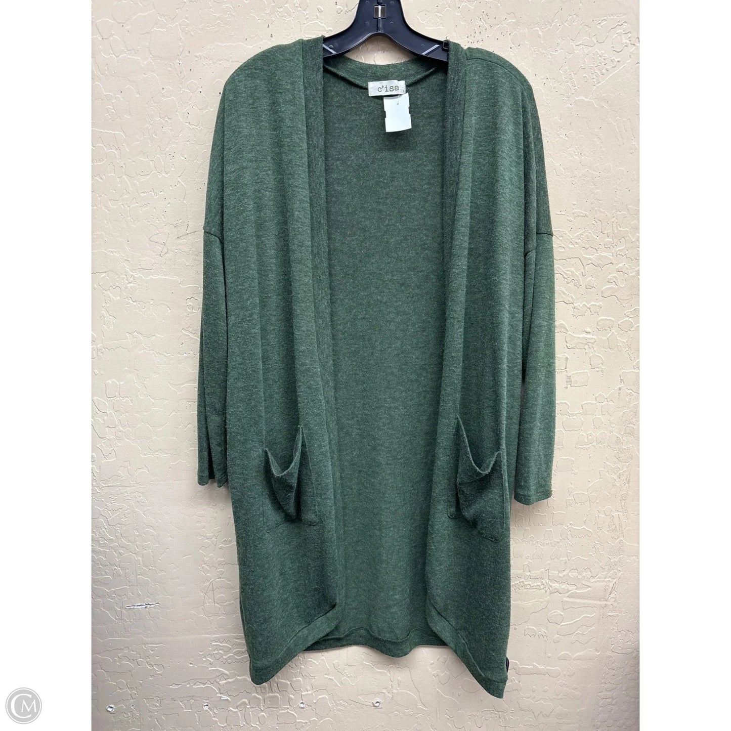 Sweater Cardigan By Clothes Mentor In Green, Size: S