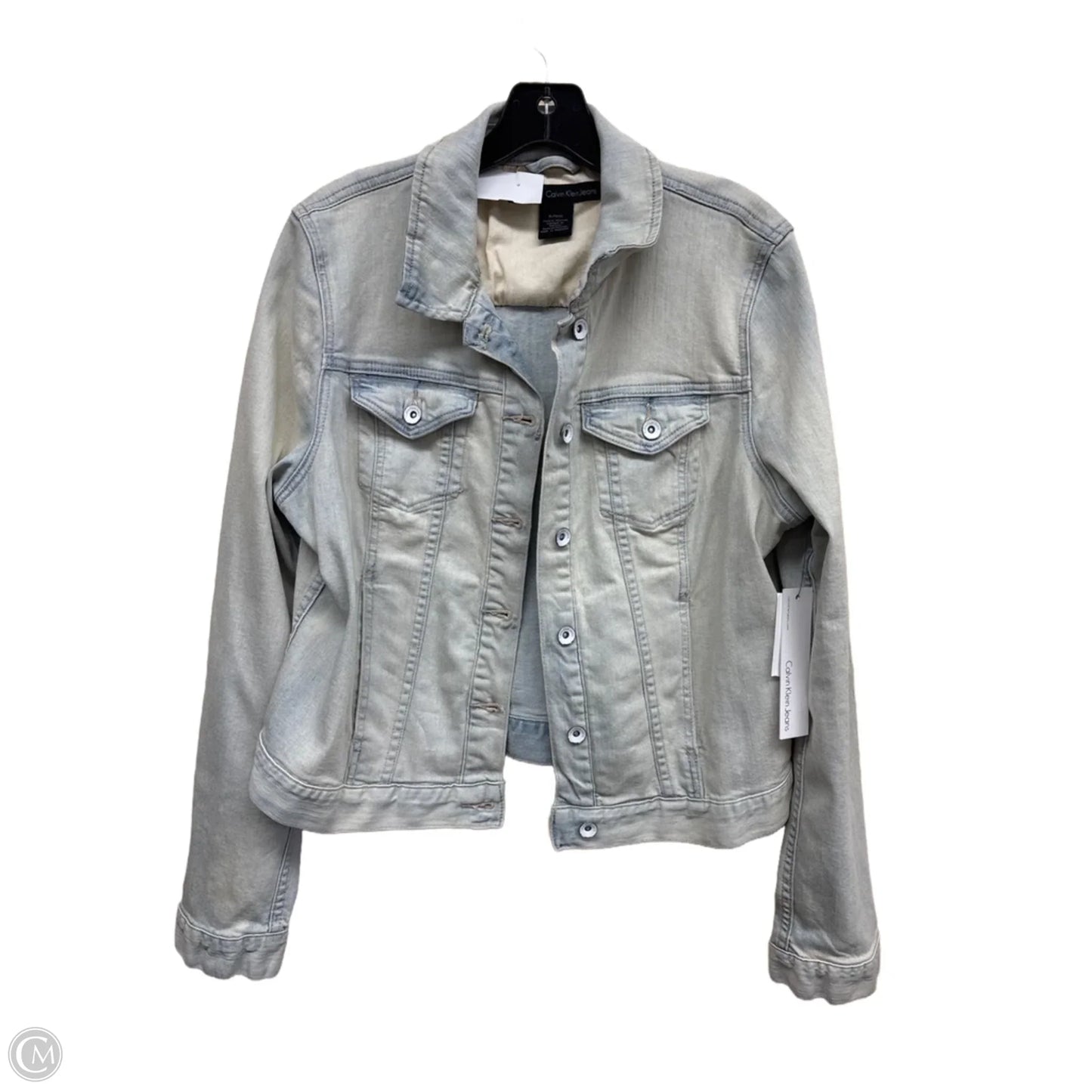 Jacket Denim By Calvin Klein In Blue Denim, Size: Xl
