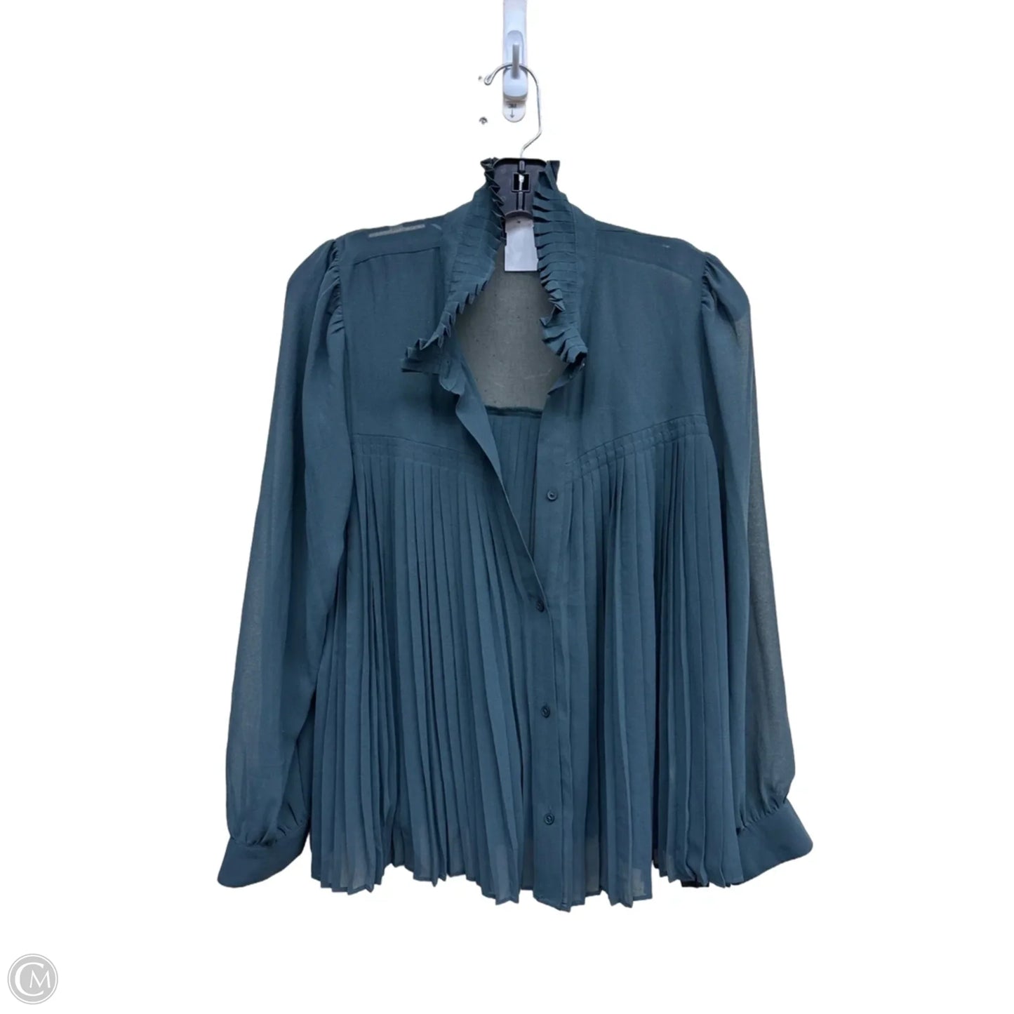 Top Long Sleeve By Banana Republic In Green, Size: M