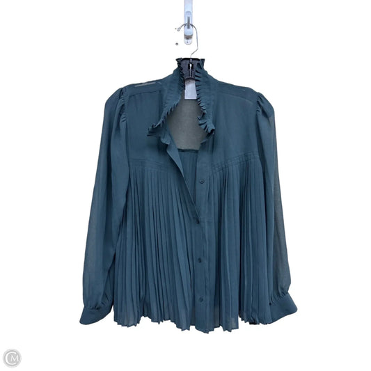 Top Long Sleeve By Banana Republic In Green, Size: M