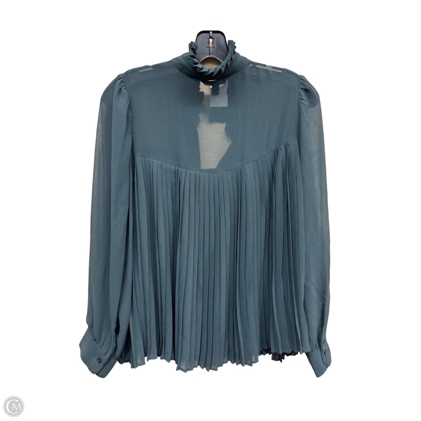 Top Long Sleeve By Banana Republic In Green, Size: M