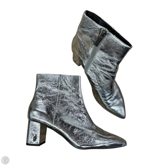 Boots Designer By Kurt Geiger In Silver, Size: 9