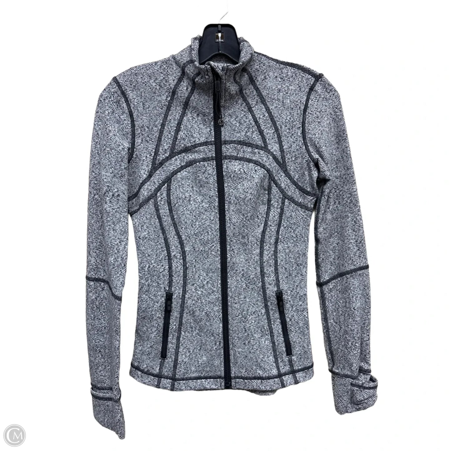 Athletic Jacket By Lululemon In Grey, Size: 4