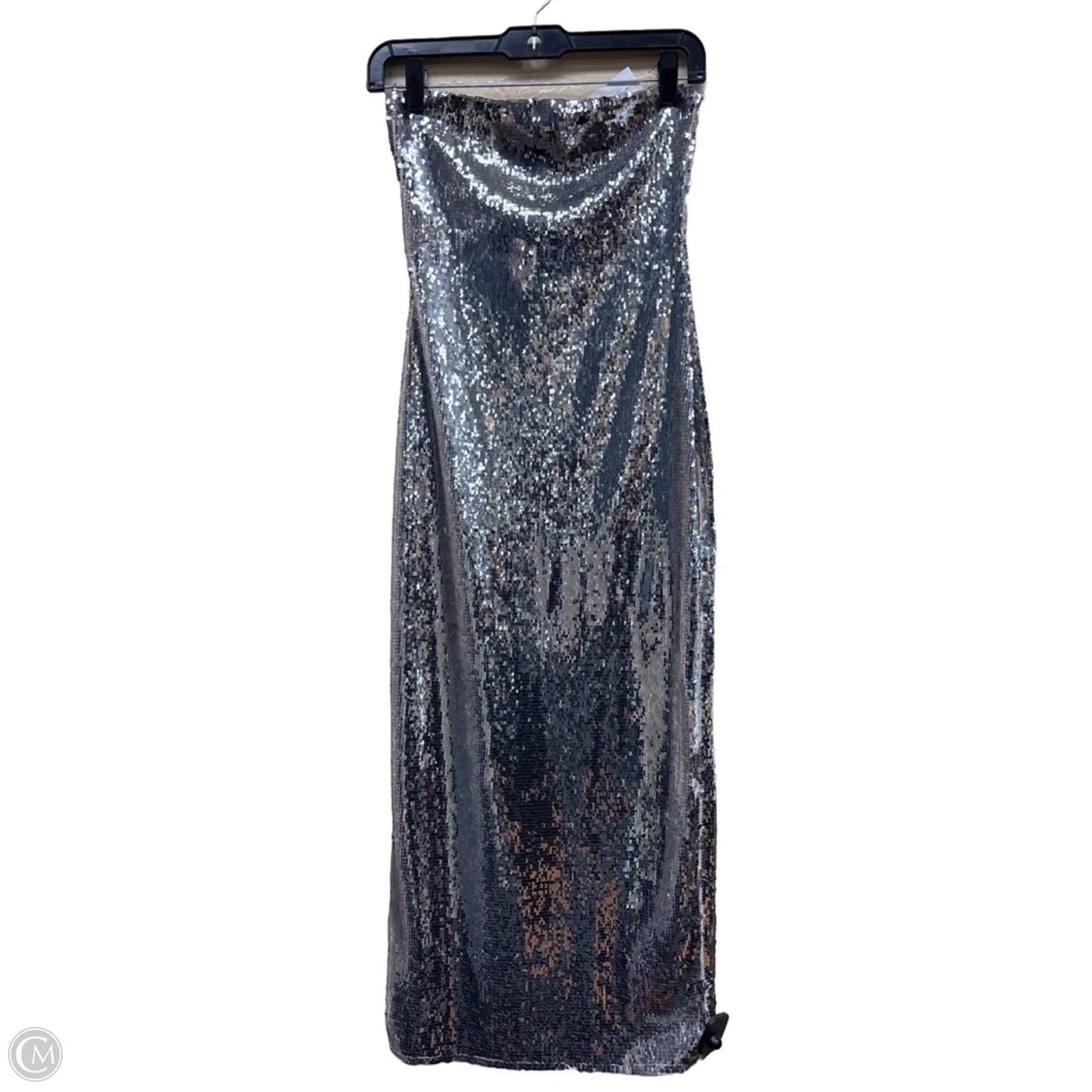 Dress Party Long By Zara In Silver, Size: Xs