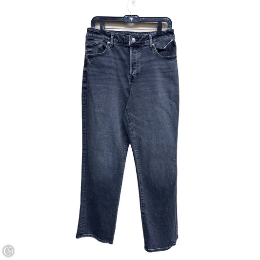 Jeans Straight By Express In Black Denim, Size: 8