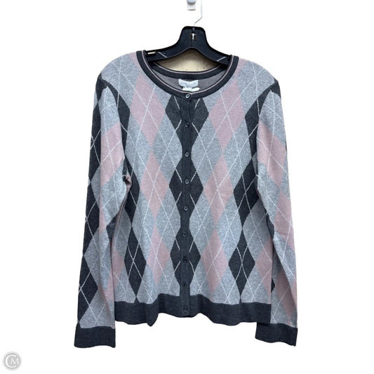 Sweater Cardigan By Charter Club In Multi-colored, Size: L