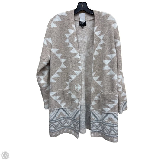 Sweater Cardigan Designer By Frye In Tan, Size: L