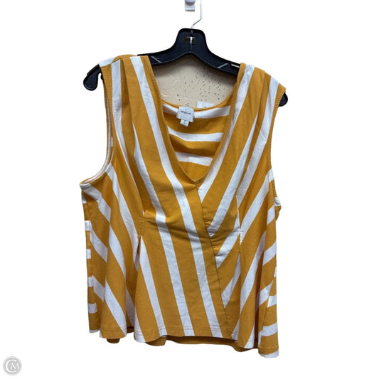 Top Sleeveless By Maeve In Striped Pattern, Size: Xl