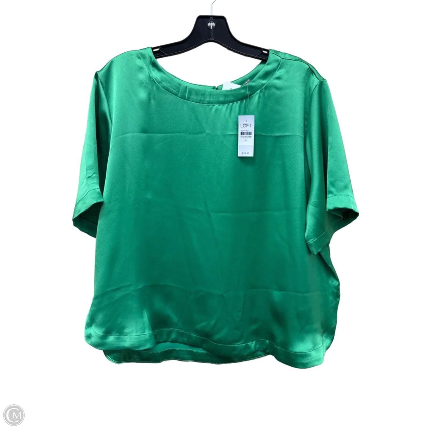 Top Short Sleeve By Loft In Green, Size: Xl