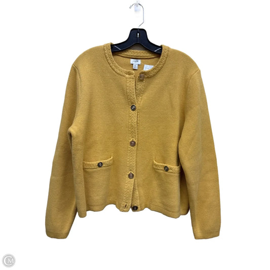 Sweater Cardigan By J. Crew In Yellow, Size: Xl