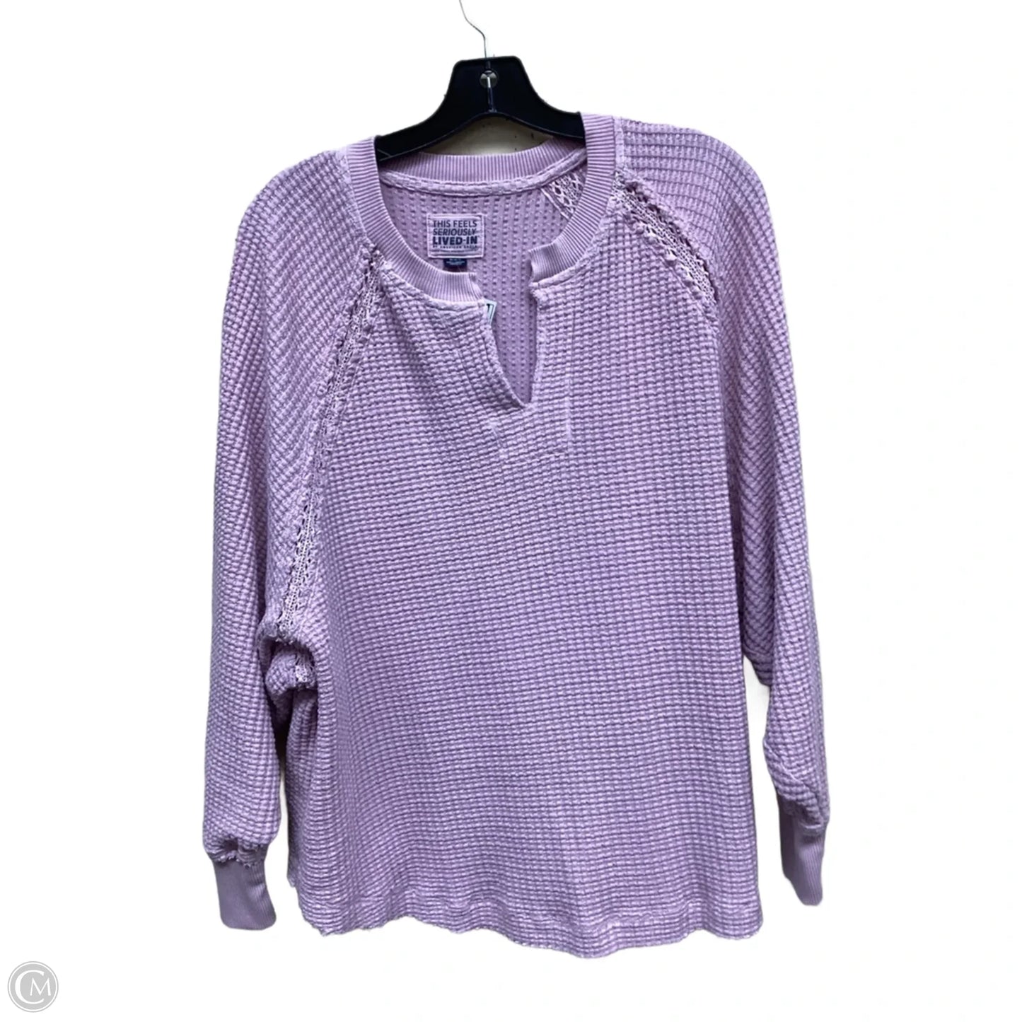 Top Long Sleeve By American Eagle In Purple, Size: M