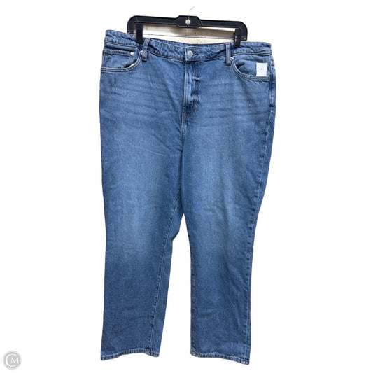 Jeans Straight By H&m In Blue Denim, Size: 18