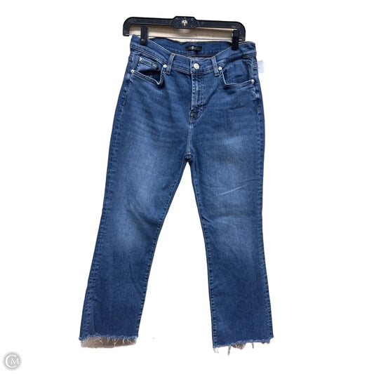 Jeans Straight By 7 For All Mankind In Blue Denim, Size: 10