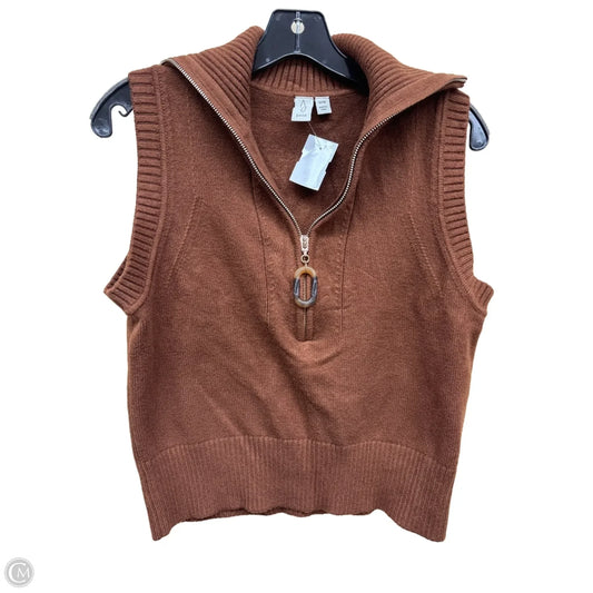 Vest Sweater By Joie In Brown, Size: M