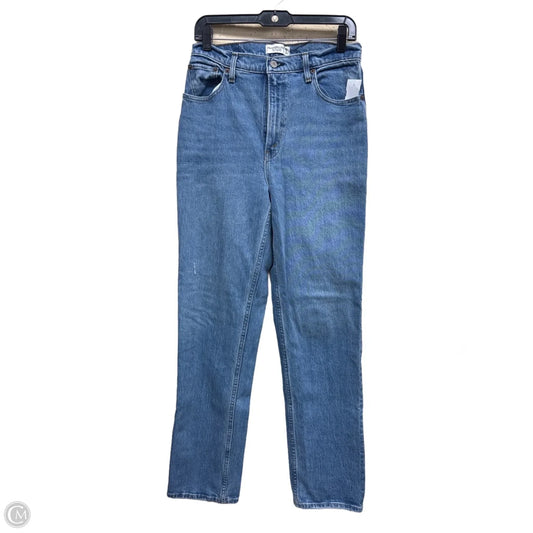 Jeans Straight By Abercrombie And Fitch In Blue Denim, Size: 8