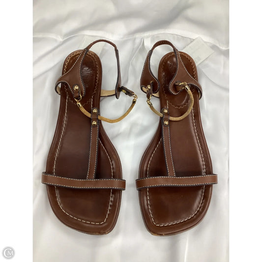 Shoes Luxury Designer By Christian Louboutin In Brown, Size: 9