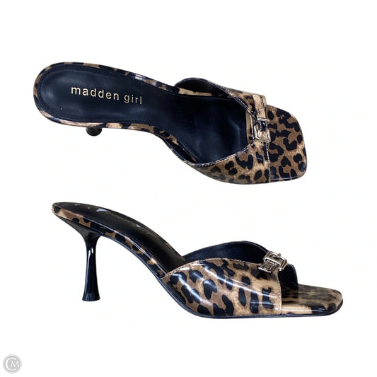 Shoes Heels Kitten By Madden Girl In Animal Print, Size: 7.5