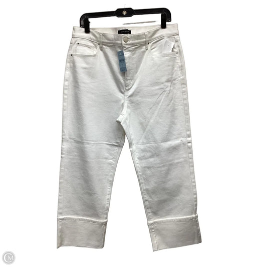 Pants Wide Leg By Ann Taylor In White Denim, Size: 12