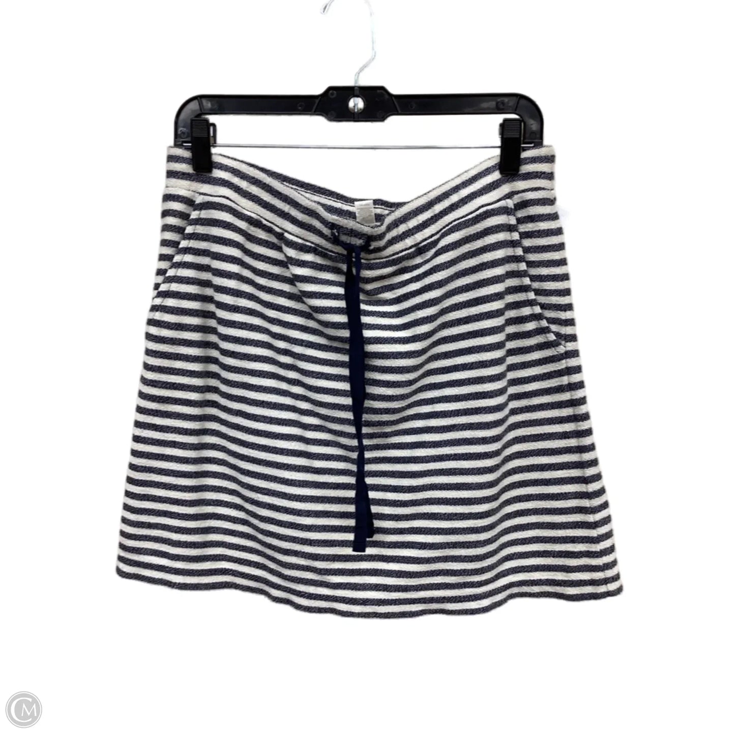 Skirt Mini & Short By Loft In Striped Pattern, Size: M