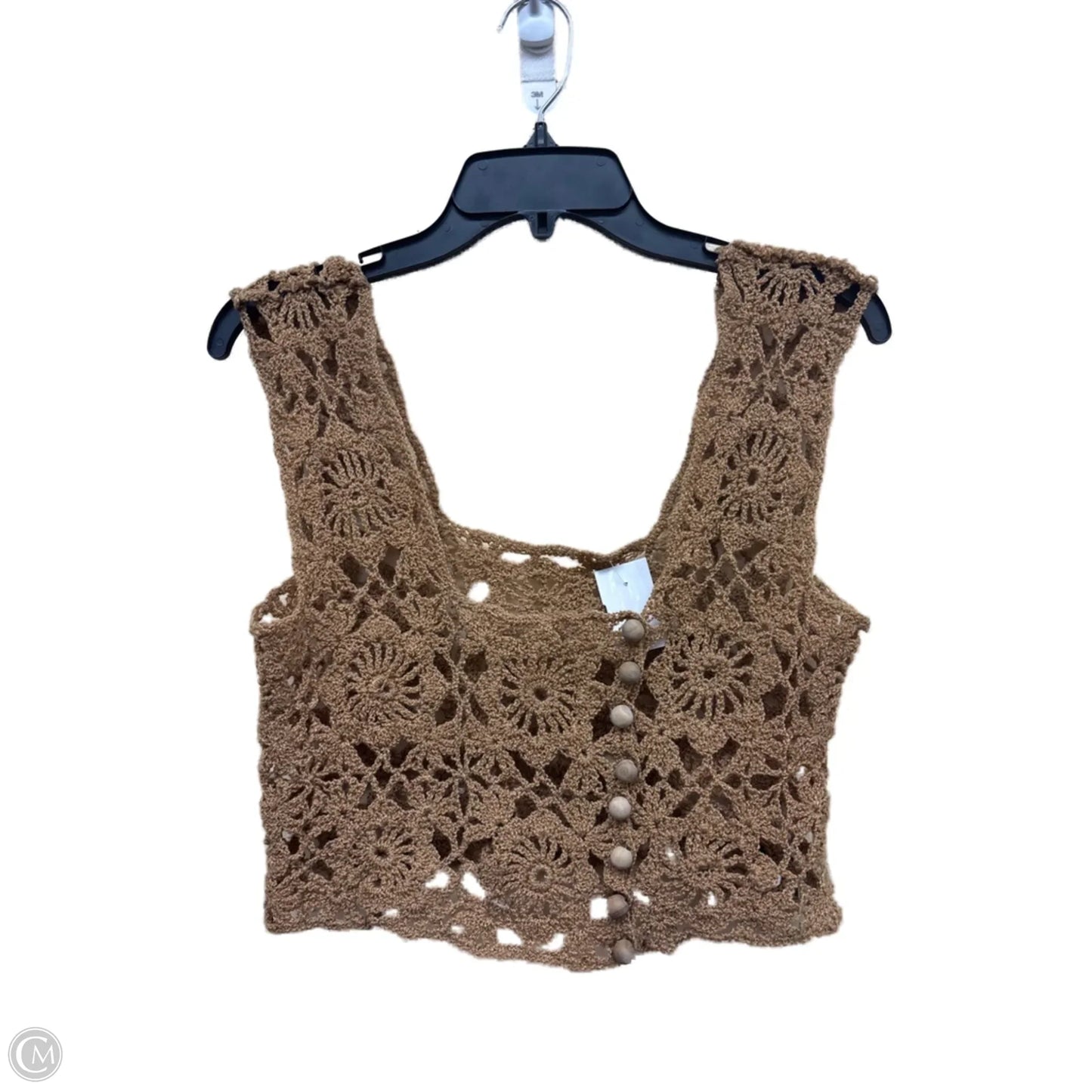 Top Sleeveless By Clothes Mentor In Brown