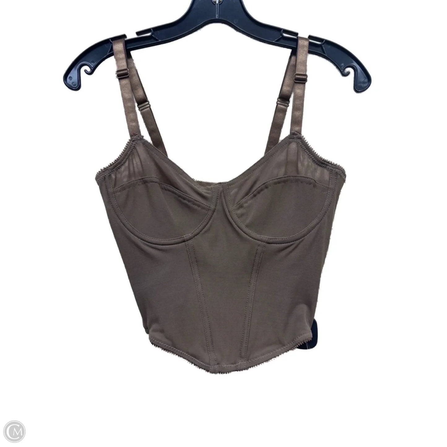 Top Sleeveless By Mono B In Brown, Size: L