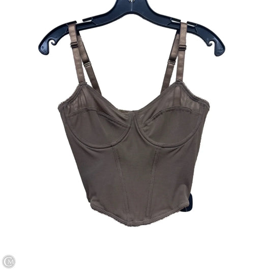 Top Sleeveless By Mono B In Brown, Size: L