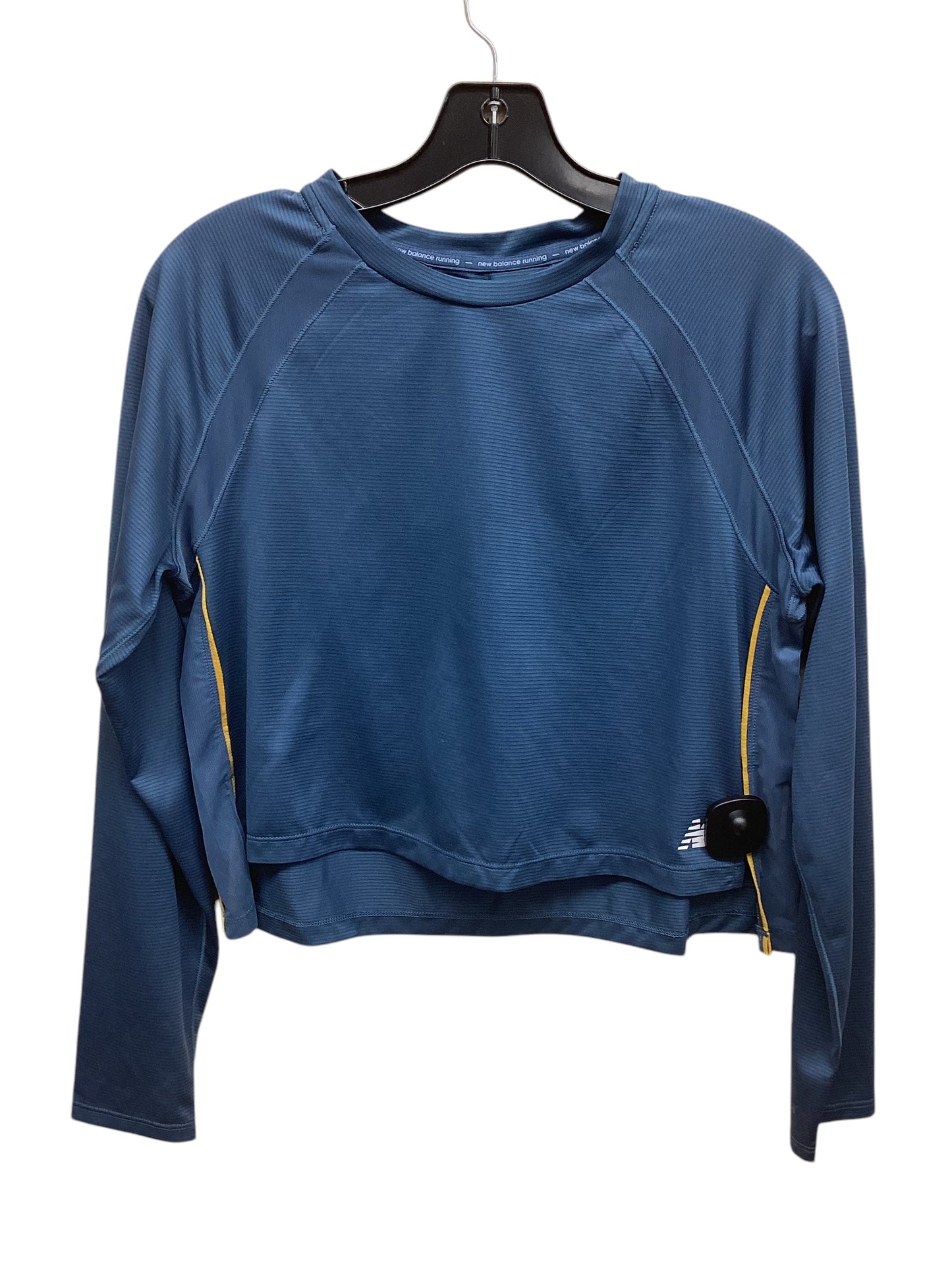 Athletic Top Long Sleeve Crewneck By New Balance In Blue, Size: S