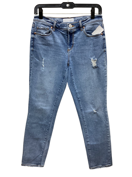 Jeans Straight By Loft In Blue Denim, Size: 2