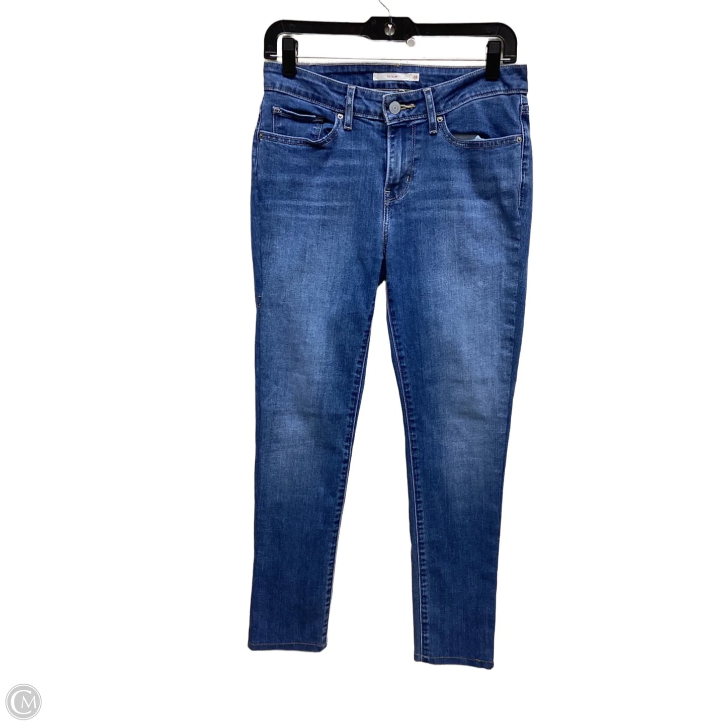 Jeans Skinny By Levis In Blue Denim, Size: 8