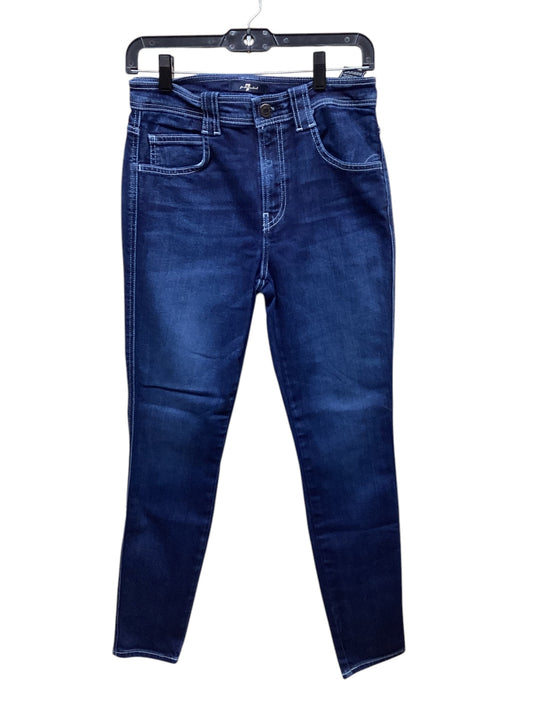 Jeans Skinny By 7 For All Mankind In Blue Denim, Size: 6