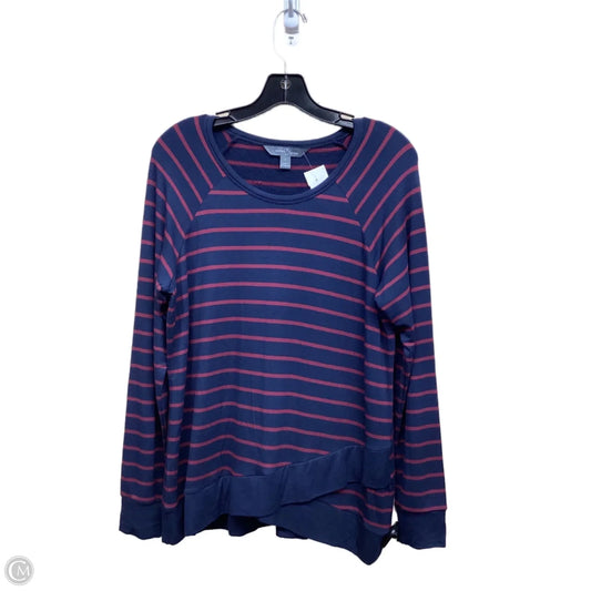 Top Long Sleeve By Market & Spruce In Striped Pattern, Size: L