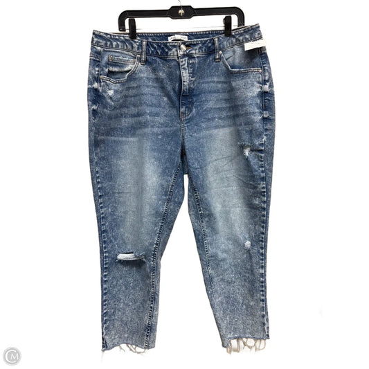Jeans Straight By Clothes Mentor In Blue Denim, Size: 14