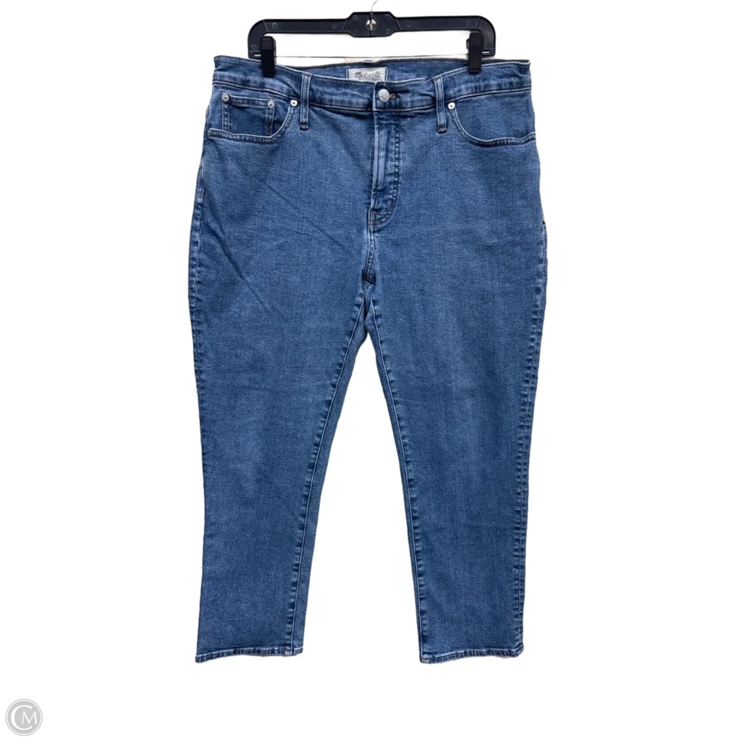 Jeans Straight By Madewell In Blue Denim, Size: 14