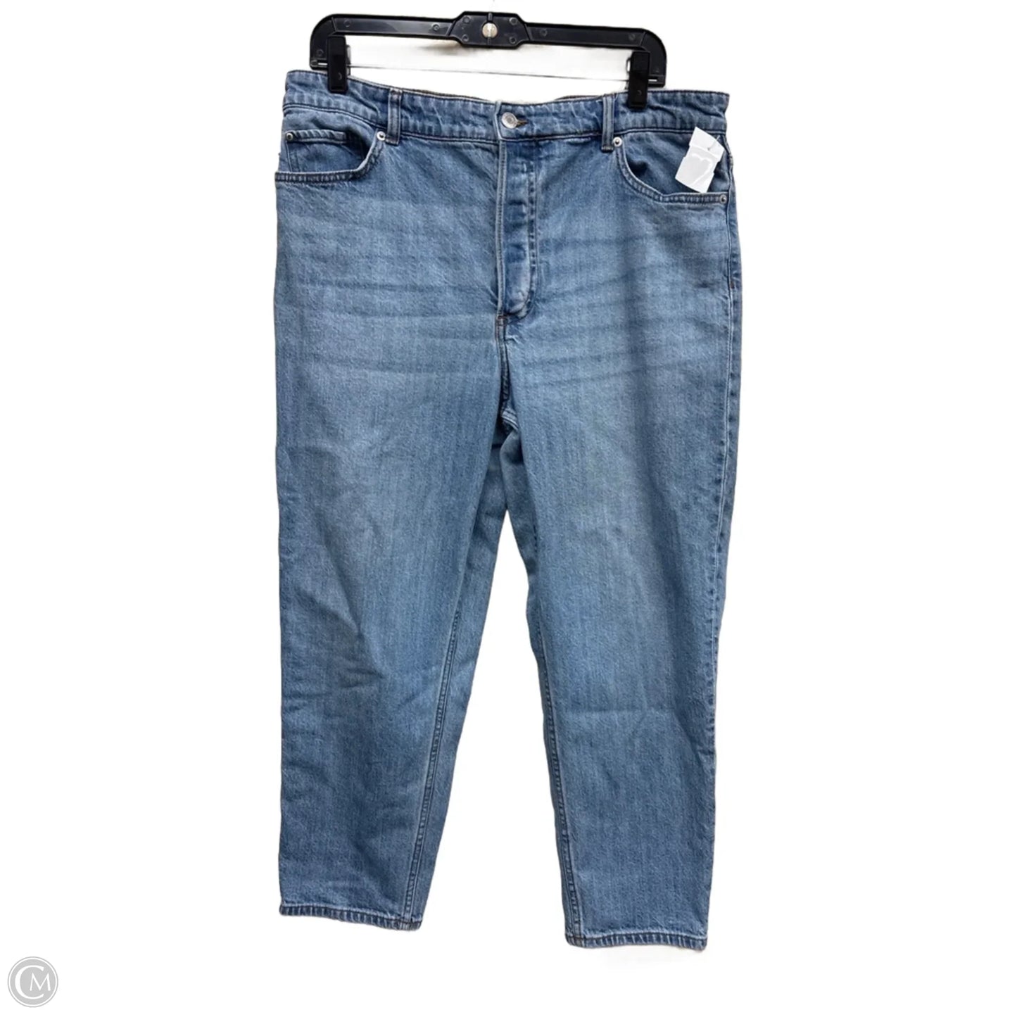 Jeans Straight By H&m In Blue Denim, Size: 16